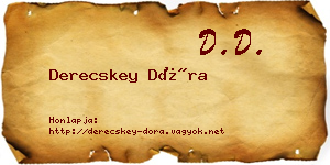 Derecskey Dóra névjegykártya