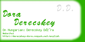 dora derecskey business card